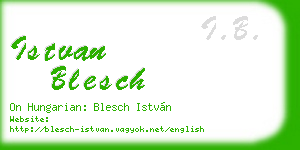 istvan blesch business card